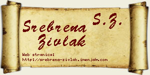 Srebrena Zivlak vizit kartica
